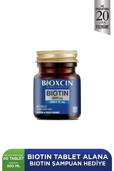 Bioxcin Biotin Tablet 5000 Mg Biotin Şampuan 300ml Hediye - Resim 3