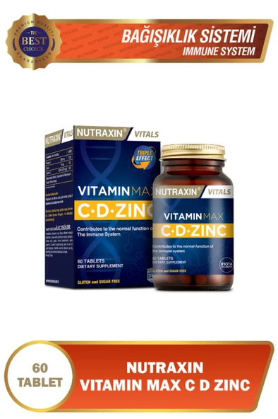Nutraxin Vitamin Max C-D-Zinc 60 Tablet - ürün görseli 1