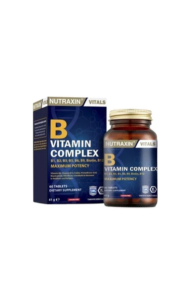 Nutraxin B Complex Vitamin 60 Tablet ürün görseli 1