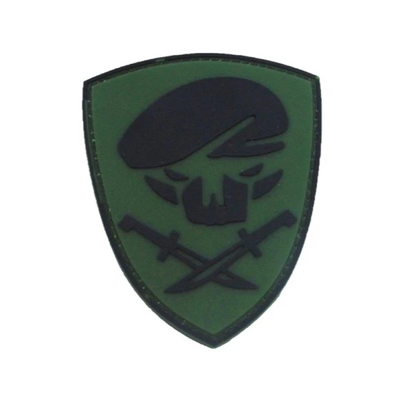 Single Sword Komando Bere-Bıçak Plastik Patch - Peç - Resim 3