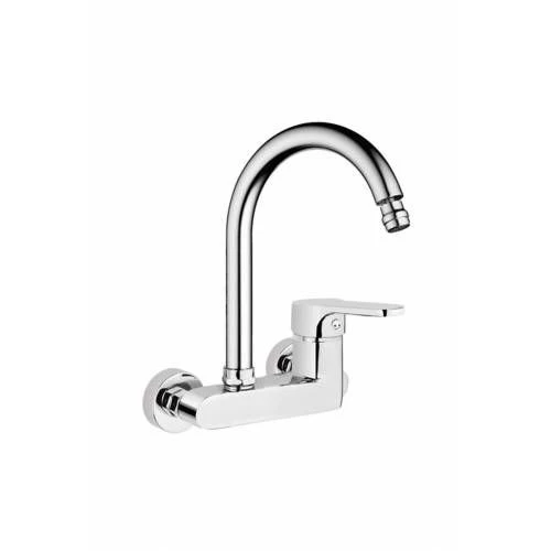 Sardıcı Edge Series Duvardan Aplike Krom Mutfak Bataryası Pirinç Malzeme ürün görseli 1