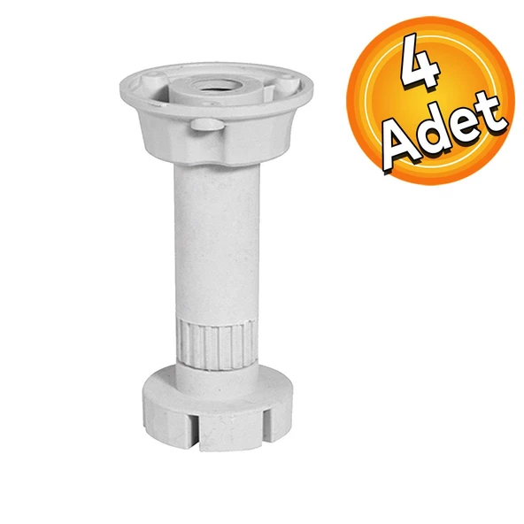 Ayarlanabilir Dolap Mobilya Tezgah Yükseltme Yükseltici Ayağı Ayarlı 12 Cm Gri Ayakları 4 Adet ürün görseli 1