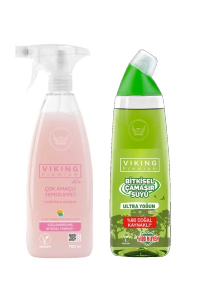 Premium 2'li (Çok Amaçlı Yüzey Temizleyici , Çamaşır Suyu Amber) Paket 750 ml ürün görseli 1