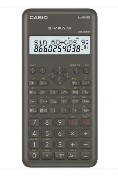 Casio FX-82MS 2. Versiyon 240 Fonksiyonlu Bilimsel Hesap Makinesi ürün görseli 1