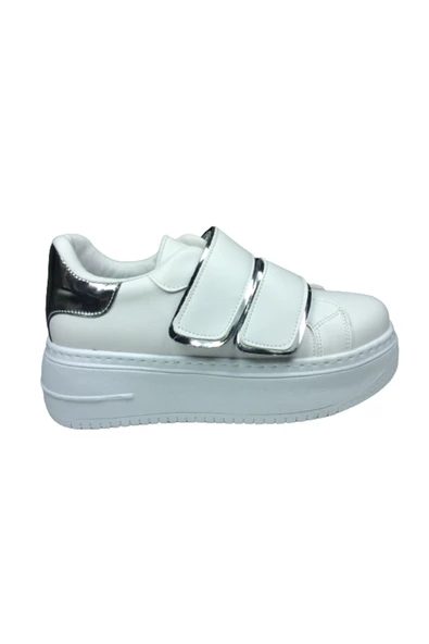 OrtopedikAL Womenly Style 2001 beyaz Cırtlı Kadın Sneaker Spor Ayakkabı ürün görseli 1