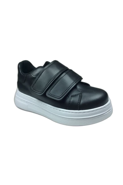 OrtopedikAL 1087 Kız Çocuk Siyah-Beyaz Tbn Cırtlı Sneaker Spor Ayakkabı ürün görseli 1