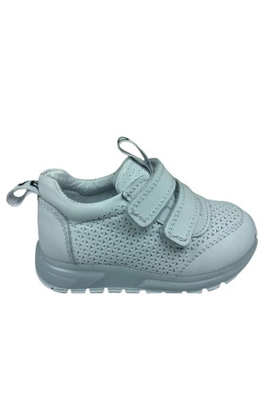 ÖZPINARCI Ortopedikal Bebe Kız Erkek Unisex Çocuk Spor Ayakkabı Beyaz Lazer Cırt Hakiki Deri Anatomik ürün görseli 1