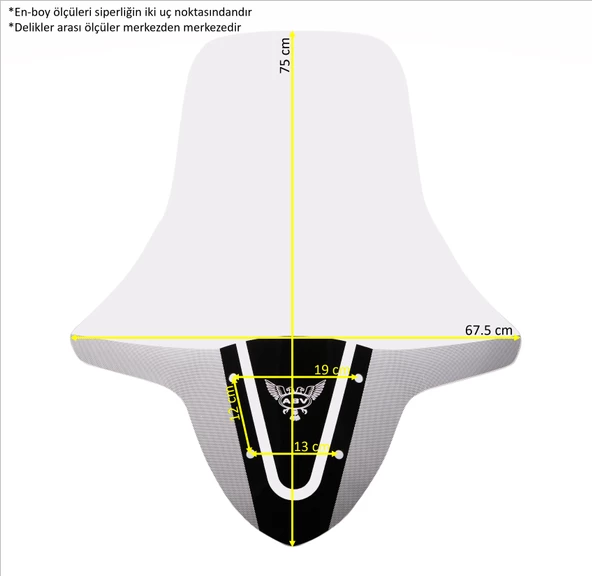 PTTAVM: ABV Yamaha N-Max El Korumalı Şeffaf Tur Camı 75x67.5 cm