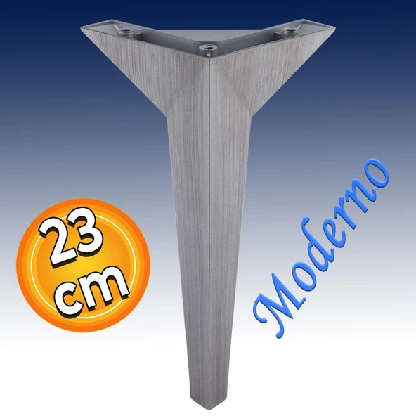Moderno Mobilya Kanepe Tv Ünitesi Konsol Koltuk Ayağı Saten Gri Eskitme 23 Cm Ayakları ürün görseli 1