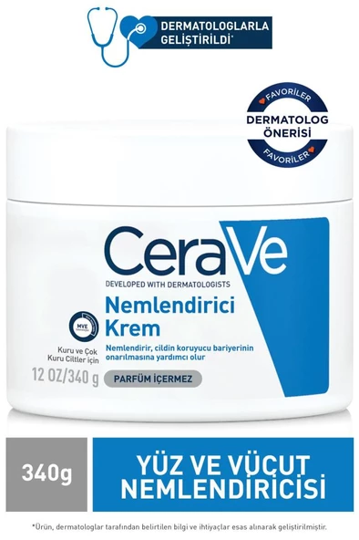 Cerave Moisturising Cream Kuru ve Çok Kuru Ciltler İçin 340 gr ürün görseli 1