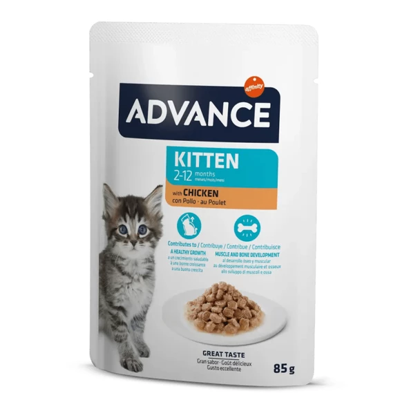 Advance Cat Kıtten Tavuklu Pouch Yavru Kedi Yaş Maması 85 Gr ürün görseli 1
