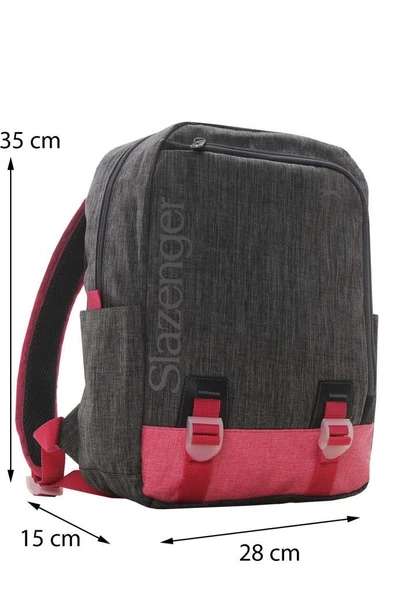 Slazenger Lisanslı İlkOkul Çantası Gri-Pembe ürün görseli 1