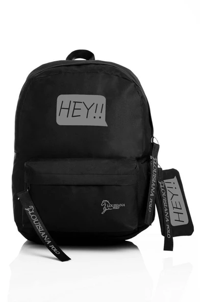 B.Y. Trend Laptop Bölmeli Okul Çantası Hey!!! Siyah Füme 1525 ürün görseli 1