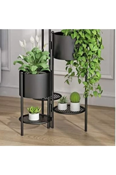 TRENDESK 6 Katlı Metal Saksılık Çiçeklik - Resim 4