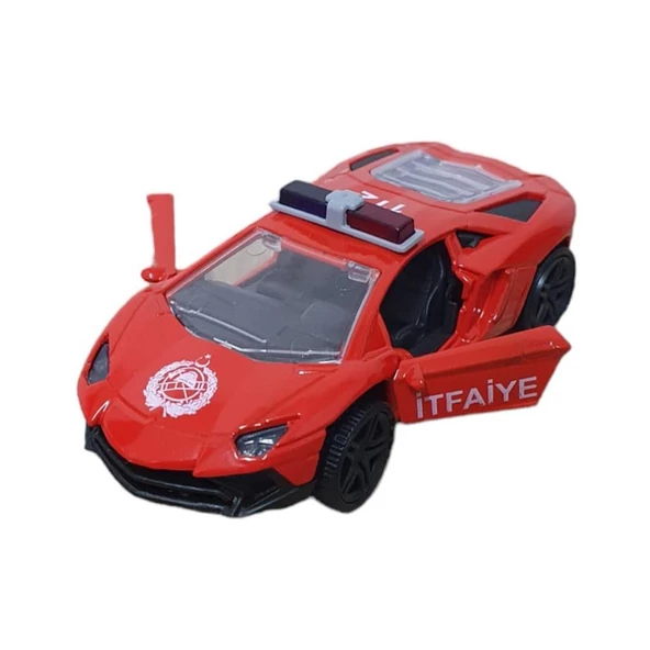 Çek Bırak Metal Araba Lamborgini - ILK003 - İtfaiye - Resim 2