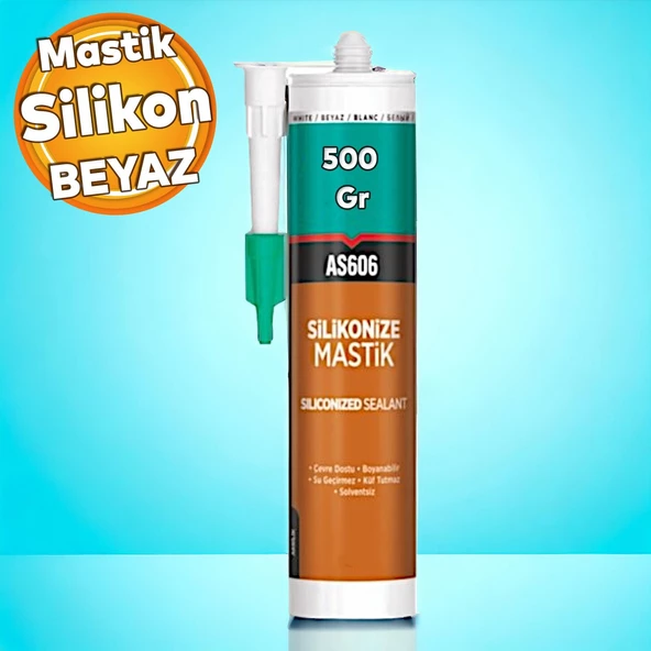 Genel Amaçlı Beyaz Akrilik Mastik Silikon 500 GR Yapı Malzeme Montaj Kokusuz Yalıtım ürün görseli 1