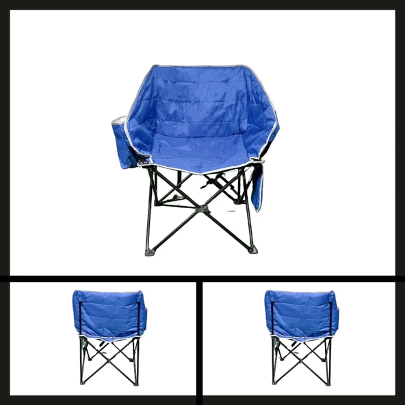 Uyguna-Yakala Mavi Argeus Balcony Comfort Katlanabilir Kamp Sandalyesi-TAB.061 ürün görseli 1