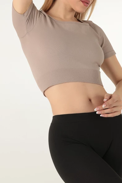 DoReMi Seamless Kısa Kollu Crop - Resim 2