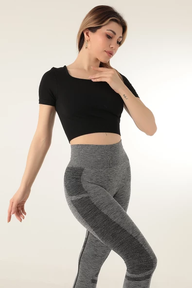 DoReMi Seamless Kısa Kollu Crop - Resim 11