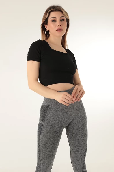 DoReMi Seamless Kısa Kollu Crop - Resim 10