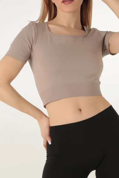 DoReMi Seamless Kısa Kollu Crop - Resim 6