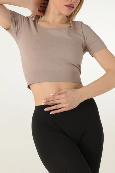 DoReMi Seamless Kısa Kollu Crop - Resim 8