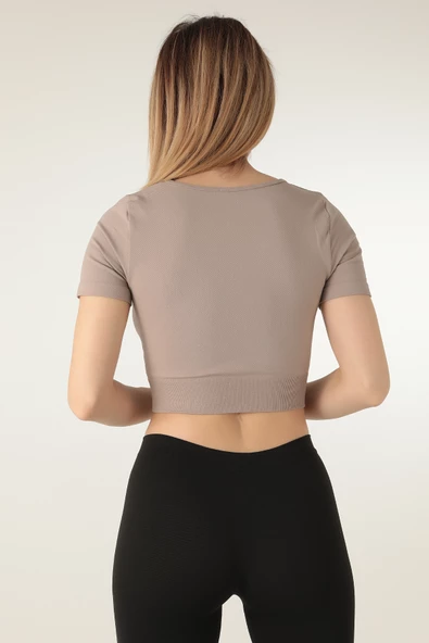DoReMi Seamless Kısa Kollu Crop - Resim 5