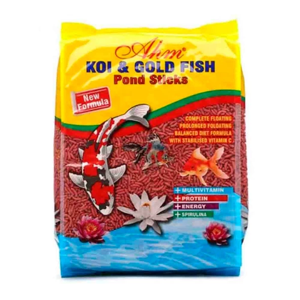 Ahm Koi Goldfish Red Pond Sticks 1 Kg Japon Balık Yemi ürün görseli 1