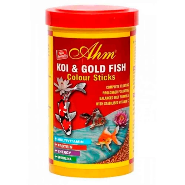 Ahm Koi Goldfish Colour Sticks Japon Balığı Yemi 1000ml ürün görseli 1