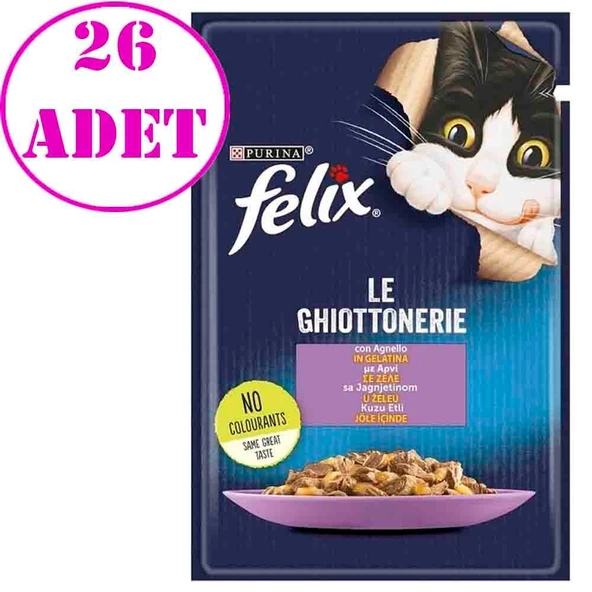 Purina Felix Kuzu Etli Yaş Kedi Maması 85 Gr 26 AD ürün görseli 1