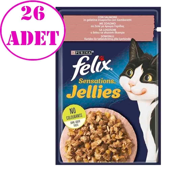 Purina Felix Somonlu ve Karidesli Yaş Kedi Maması 85 Gr 26 AD ürün görseli 1