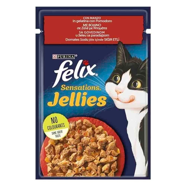Purina Felix Sığır Eti ve Domates Soslu Yaş Kedi Maması 85 Gr ürün görseli 1