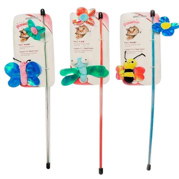 Pawise Böcekli Kedi Oltası 45 Cm ürün görseli 1