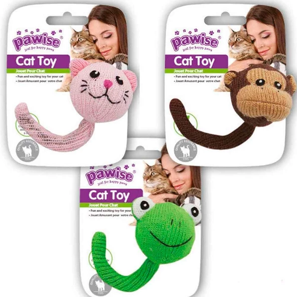 Pawise Kuyruklu Doğal Kumaş Kedi Oyuncağı ürün görseli 1