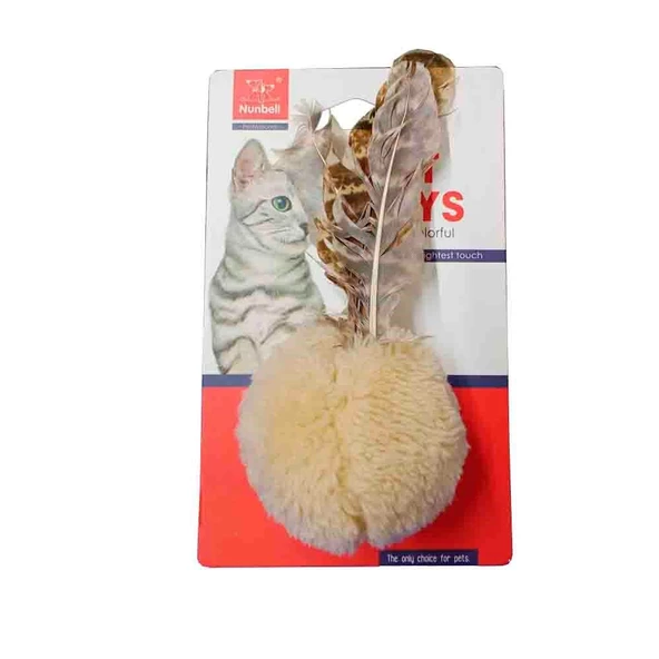 Nunbell Kedi Oyuncağı Tüylü Top ürün görseli 1