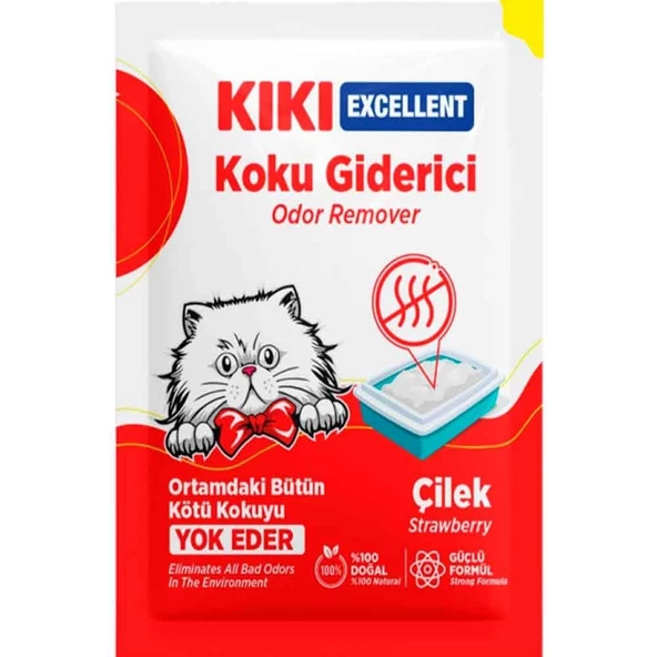 KIKI Kedi Kumu Koku Giderici Toz Çilek 25 GR ürün görseli 1