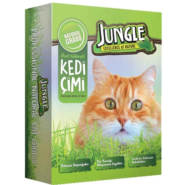 Jungle Kedi Çimi Kutulu (Fileli) ürün görseli 1