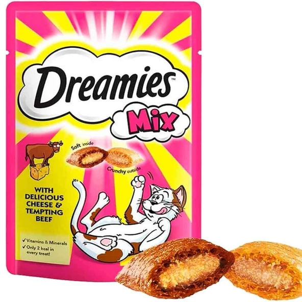 Dreamies Kedi Ödül Mix Sığır Etli Ve Peynirli 60 gr ürün görseli 1
