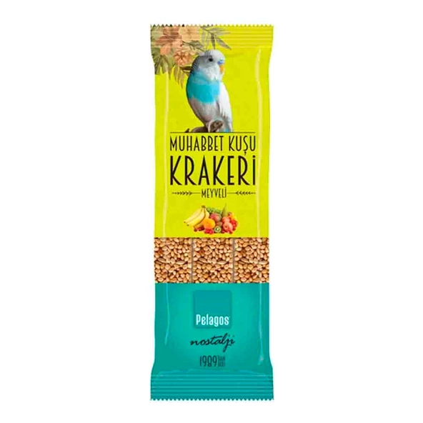 Pelagos Muhabbet Kuşları için Meyveli Kraker 3x35 Gr ürün görseli 1