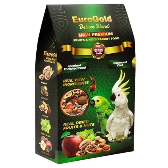 EuroGold Deluxe Blend Meyveli ve Kuruyemişli Papağan Yemi 650 Gr ürün görseli 1
