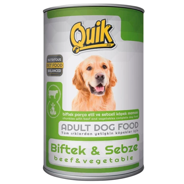 Quik Biftekli Sebzeli Köpek Konservesi 415 gr - Resim 2