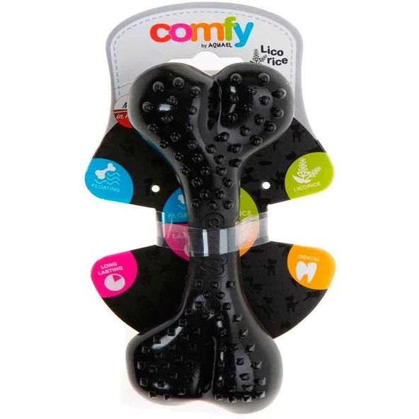 AQUAEL Comfy Toy Köpek Oyuncağı DENTAL BONE 12 Cm Siyah Meyan Kökü Aromalı ürün görseli 1