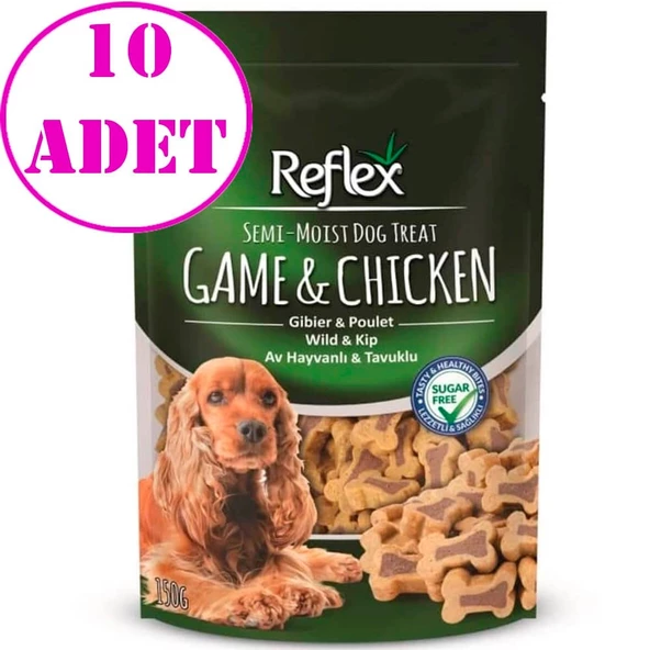 Reflex Av Hayvanlı ve Tavuklu Yumuşak Köpek Ödülü 150gr 10 AD ürün görseli 1