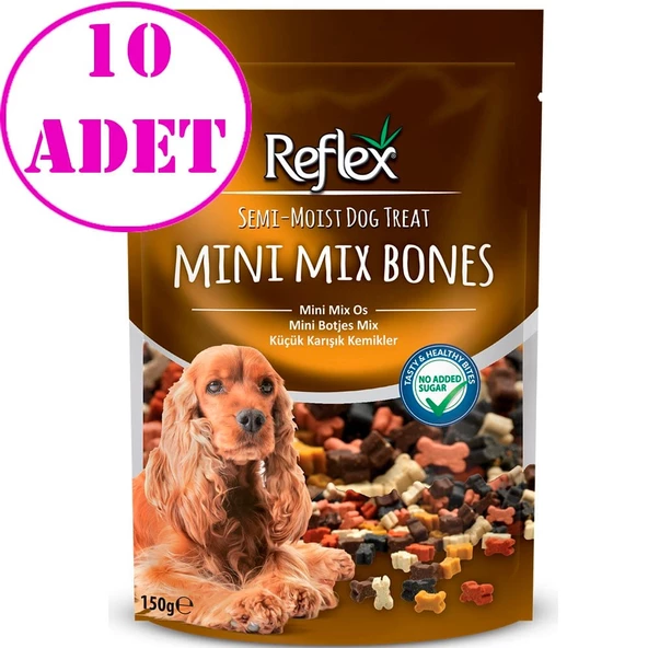 Reflex Mini Mix Bones Küçük Karışık Kemikler Yumuşak Köpek Ödülü 150gr 10 AD ürün görseli 1