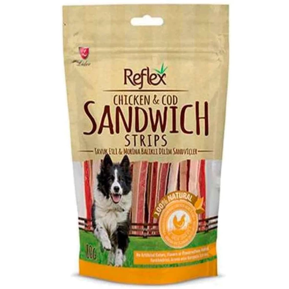 Reflex Tavuk Ve Morina Balığı Sandviç Köpek Ödülü 80 Gr ürün görseli 1