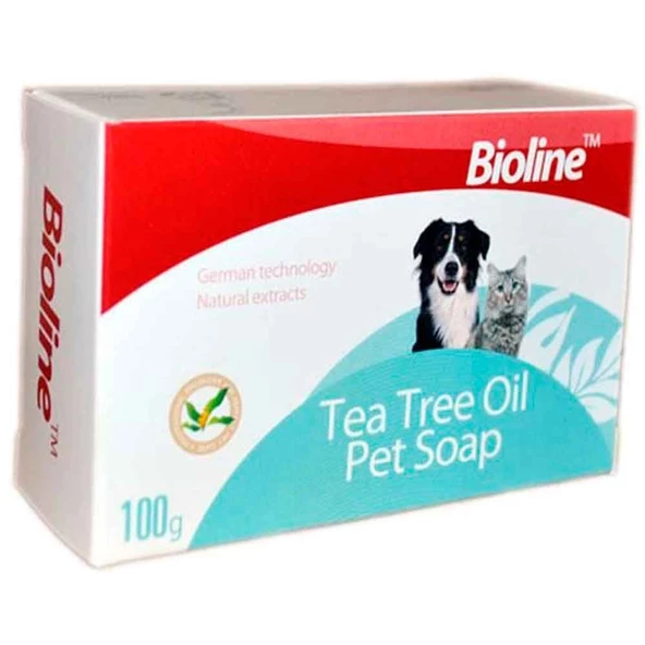 Bioline Kedi Köpek İçin Çay Ağacı Özlü Sabun 100 Gr ürün görseli 1