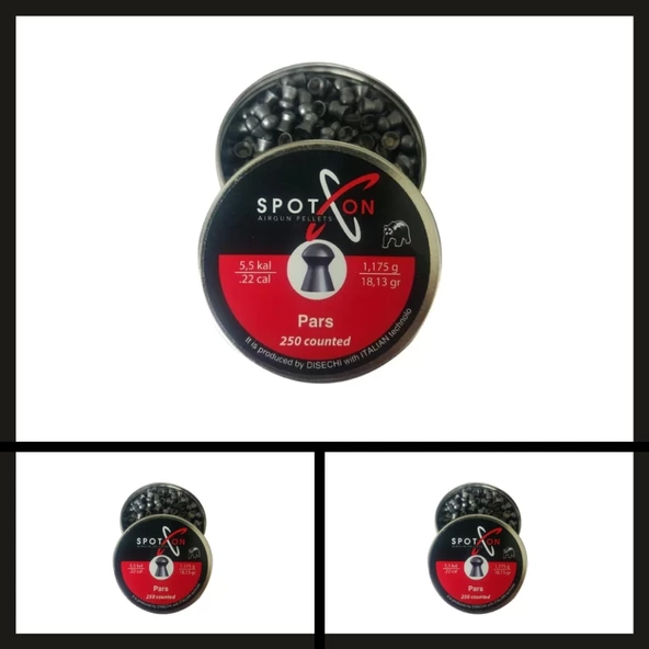 Uyguna-Yakala 250 Adet 5.5 Mm Spoton Pars Havalı Saçma-SAÇ.071 ürün görseli 1