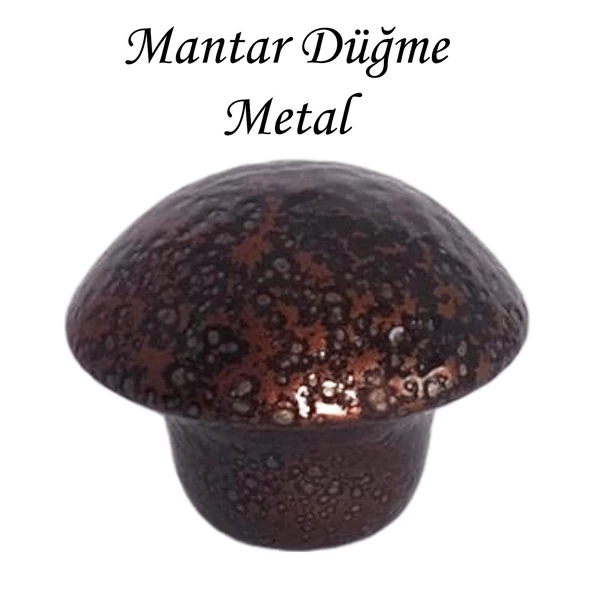 Bakır Mantar Düğme Kulp Mobilya Çekmece Dolap Kapak Kulbu Metal Kulp Aksesuarları Vidalı ürün görseli 1