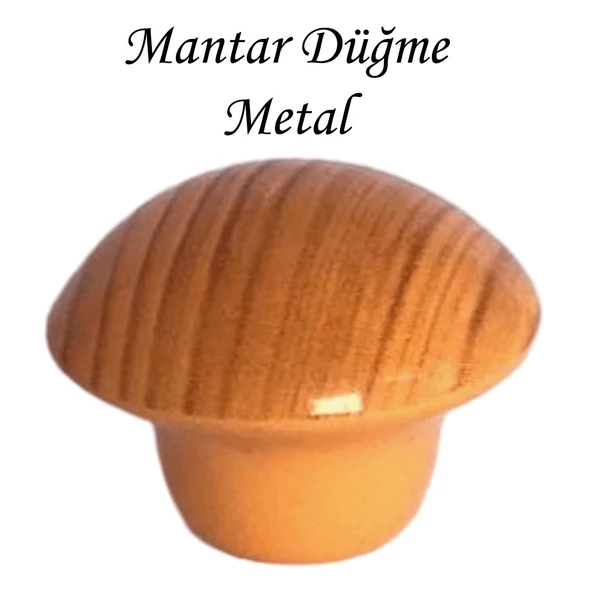Açık Kayın Mantar Düğme Kulp Mobilya Çekmece Dolap Kapak Kulbu Metal Kulp Aksesuarları Vidalı ürün görseli 1