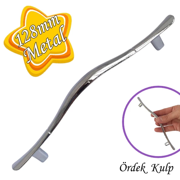Ördek kulp Krom 128 mm Kulp Mobilya Mutfak Dolabı Çekmece Dolap Kapak Kulpu Kulbu Metal Kulpları ürün görseli 1